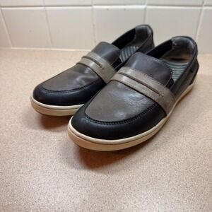 Taos Upward Loafer Shoes Women's US 7 Black Gray Leather Comfort Slip On